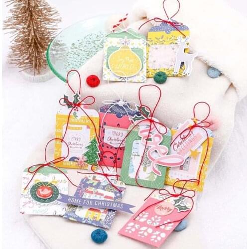 Panalisacraft Cute Christmas Tag Metal Cutting Dies Stencils for DIY Scrapbooking Decorative Embossing DIY Paper Cards