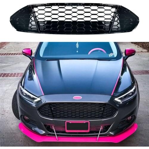 For Mondeo Racing Grill For Mondeo Fusion 2013 2014 2015 2016 2017 Abs Raptor Front Grill Cover Front Bumper Grilles Grill Mesh