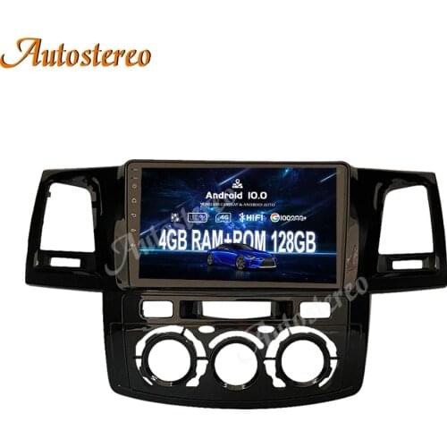 For Toyota Hilux Fortuner MT 2008 Android 10.0 4+128G Carplay Multimedia Player Car Auto Radio Stereo GPS Navigation IPS Screen