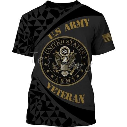 Tessffel Newest US Army 3D Print Fashion T-Shirts Summer Casual Men/Women Harajuku Cool Camo Top Short Sleeve Streetwear A7