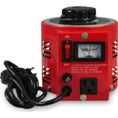 TDGC2 0.5KVA Single phase manual regulator input 110V digital display variac 500W Contact voltage regulator output 0-130V