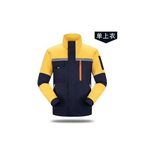 Autumn and summer overalls suit mens wear-resistant labor protection clothing auto repair factory clothing tooling jacket thin