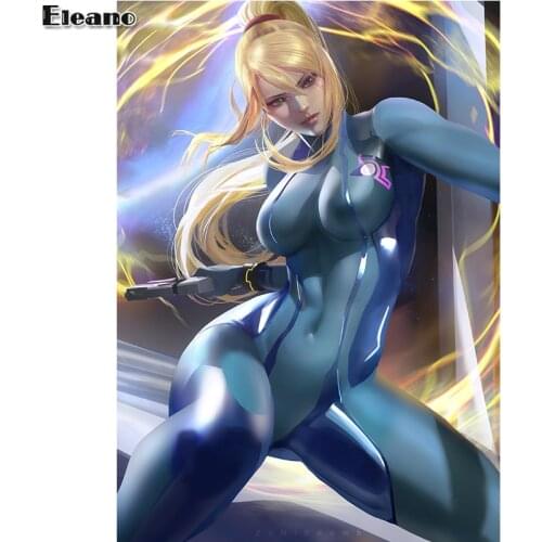 Print Game Metroid Alan Sexy Girl Art Canvas Poster Customized 16x24 24x36 Inch Living Room Bedroom Home Wall Picture