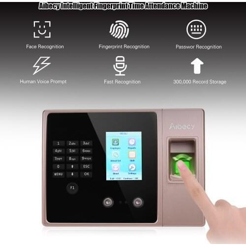 Multi-language Biometric Fingerprint Time Attendance Clock Recorder Employee Recognition Recording Device Electronic Machine