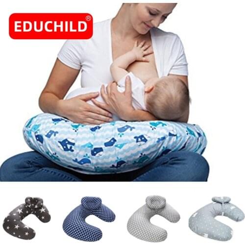 Educhild Multifunction Nursing Pillow Baby Breastfeeding Pillow Adjustable Pregnant woman Waist Cushion Infant U-Shaped Cuddle