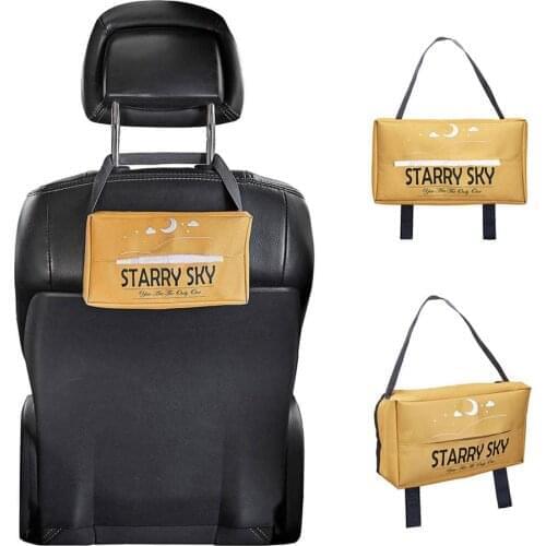 Car Tissues Case Holder Hanging Storage Tissue Box Cover Pumping Paper Backseat Container Organizer Car Accessories Universal Ho