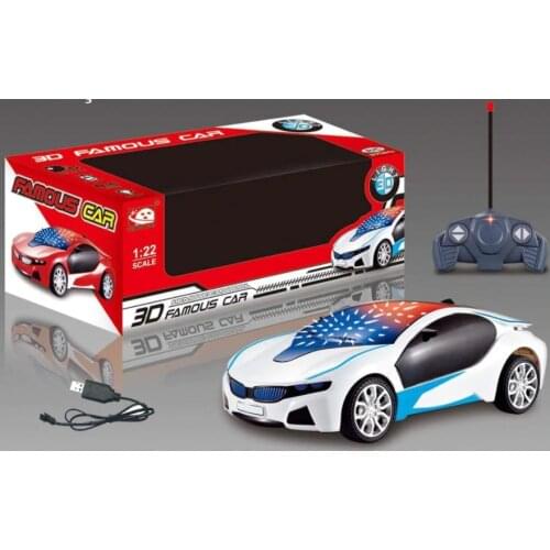 Remote Control 1/18 Scale White Bmw i8 Car 3D Illuminated Full Function High Speed with rechargable battery inclueded Model Toys