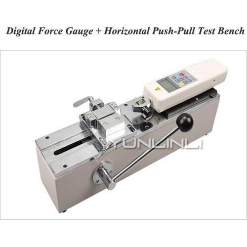 Manual Horizontal Test Stand Push-Pull Force Gauge+HPH Digital Force Gauge Force Measuring Instruments For Wire port,Solder Spot