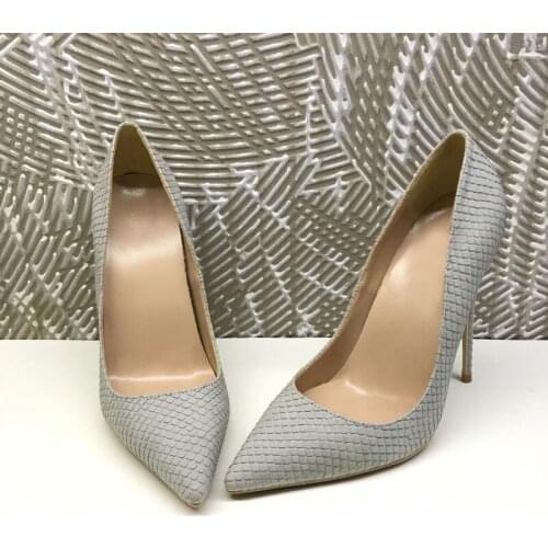 Pointed Toe Women Pumps Elegant 12cm Thin High Heels Flock Sexy Ladies Shoes Party YG009 CHENSIR9