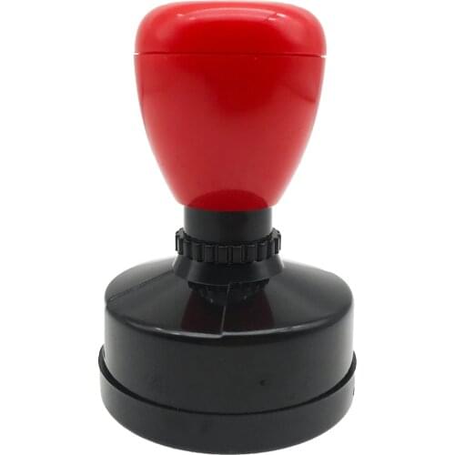 BBloop Customizable Office Stamp, Personalized Stamp W/Easy Refill Handles, Standard Round Shape, Blue/Red/Black Ink Stamp