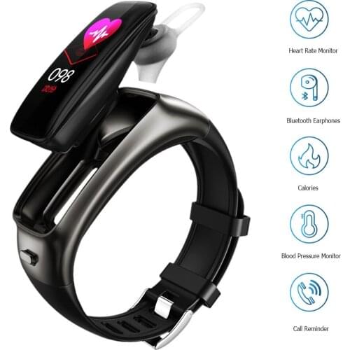 Smart Watch Bracelet Bluetooth Earphone Heart Rate Sleep Monitoring Sports Wristband Smart Band for Android Ios Phones