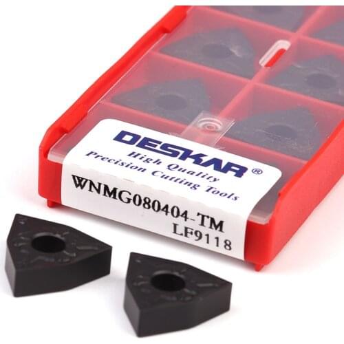 10Pc WNMG080404 WNMG080408 TM CQ HQ LF9118 CNC Lathe Turning Tools Cutting Carbide Insert Machining Hard Steel Impact Resistance