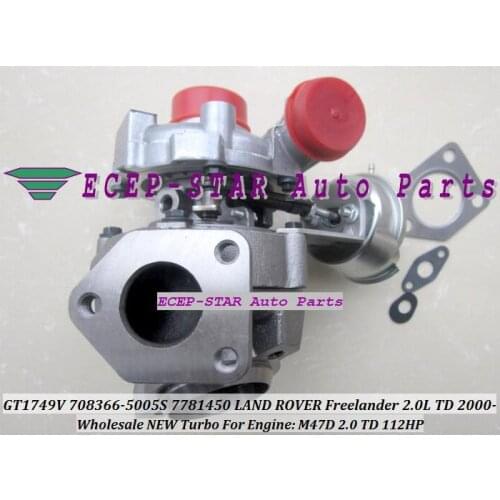 GT1549V 708366 708366-5005S 708366-0003 708366-0002 Turbo Turbocharger For Land rover Freelander 2000-06 M47D M47R 2.0L TD 112HP
