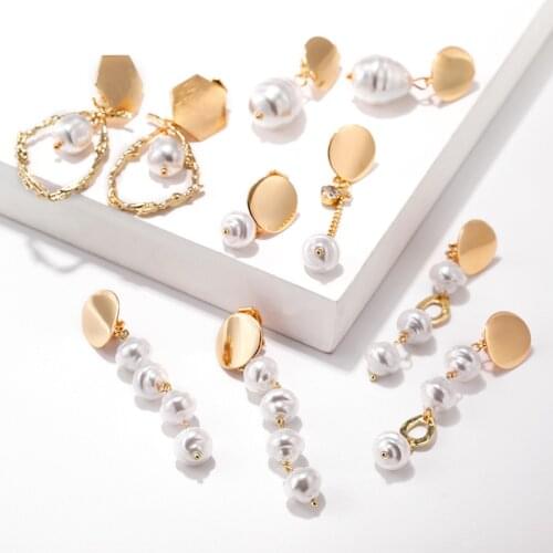 Simple Korean Girls Cute Shell Non Pierced Clip On Earrings Geometry Triangle For Women Fashion Accessories Jewelry