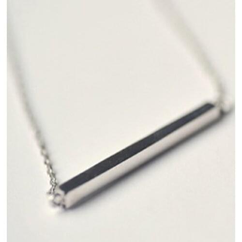 SMJEL Lovely Women Necklace Simple Square Bar Pendants & Necklaces Chain Choker Geometric Jewelry Wedding Gift Wholesale