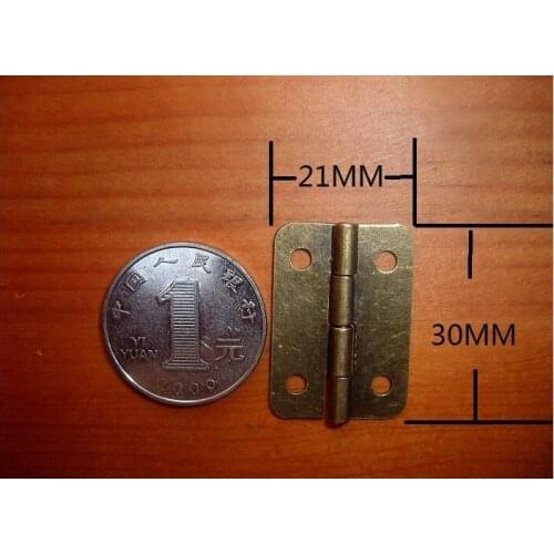100PCS/LOT 30 * 21MM antique bronze wooden gift box hinge small metal packaging metal hinge