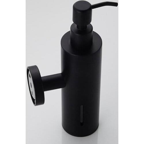 200ml Wall Mounted Shower Bottle Pump Stainless Steel Shampoo Dispenser Black