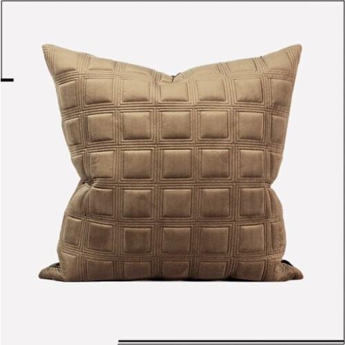 45x45cm/50x50cm Quilted Embroidery Pillowcase With Square Pattern Geometry Home Decorative Sofa Chair Throw Cushion Cover