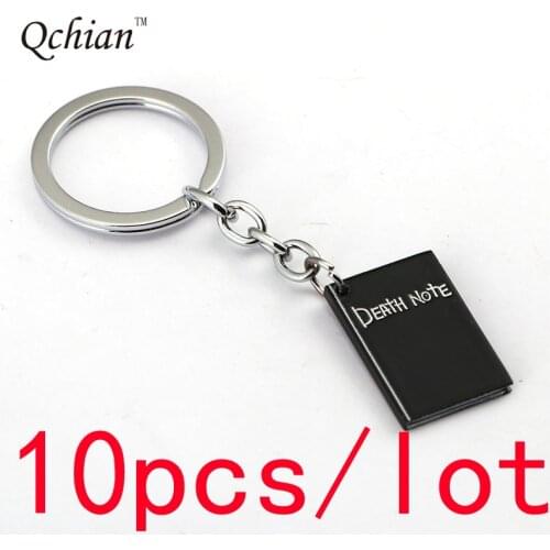 10pcs/lot Black Death Note Keychain Halloween Cosplay Costume Decoration Pendant Jewelry Very Personal Gift