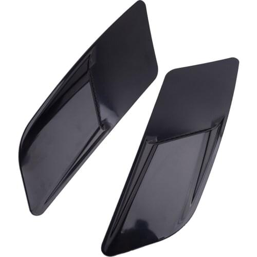 Black 1 Pair Front Hood Air Flow Intake Trim Scoop Vent Guards Decor Fit for Ford Mustang 2015 2016 2017