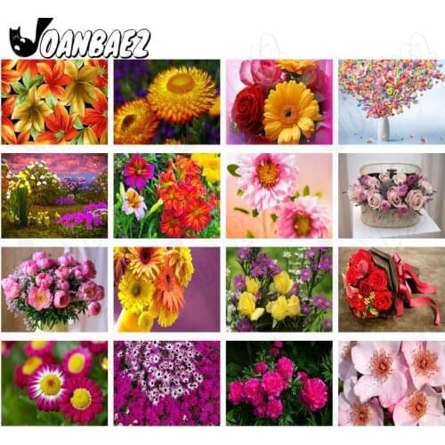 Color Flower Sunflower Diamond Painting 5D Diy Plant Landscape Stickers Diamond Embroidery Inlaid Room Decoration Gifts