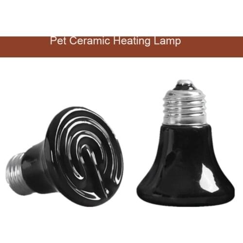 E27 Far Infrared Pet Heating Lamp Ceramic Pet Reptile Night Light Bulb 25W 50W 75W 100W Pet Brooder Chickens Reptile Lamp