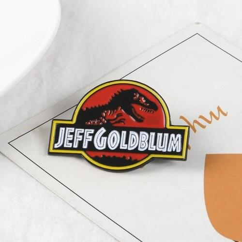 Movie Jurassic Enamel Pins Dinosaur Badges Custom Brooches Pastel Lapel Pin Denim Shirt Dark Punk Adventure Jewelry Gift To Fans