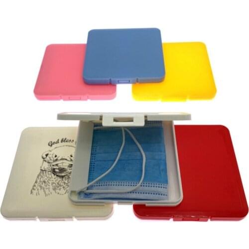 Mask Storage Box Hygienic Portable Compact Palm-top Box Student Mask Temporary Storage Box Available in multiple colors