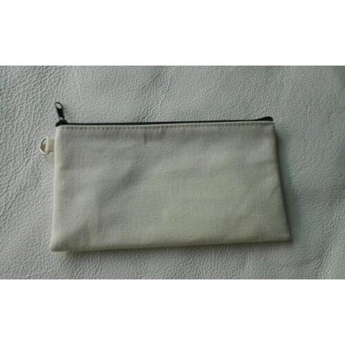 Girls white pure cotton canvas cosmetic Bags DIY women blank plain zipper makeup bag phone clutch bag Gift organizer SL6091