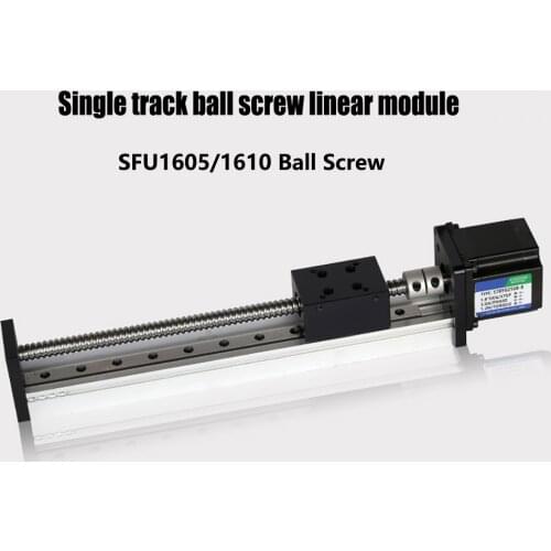 Custom SGX MGN linear guide SFU1605 ball screw linear motion module to send stepper motor NEMA23 and coupling Stroke 50mm-1000mm