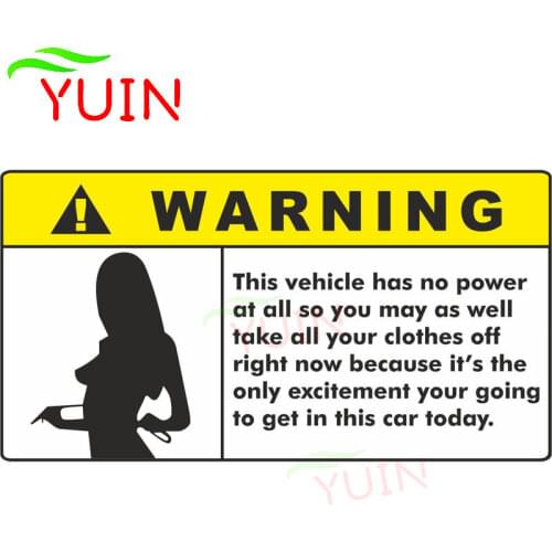 Cartoon Fun WARNING RACING DRIFT Car Sticker Fashion Decal Personalized PVC Decorative Accessories Waterproof Decals 12*6cm