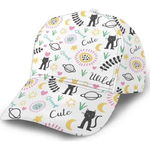 2021 New Baseball Cap Fishing Caps Men Outdoor Hunting Hat Hiking Hat Funny Cats And Words