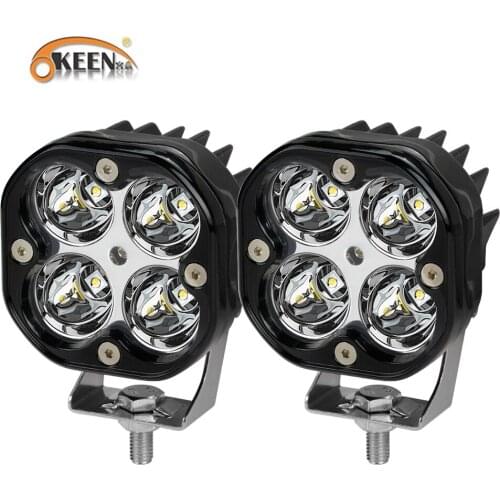 OKEEN 2pcs Square Led Work Light Bar 12V 24V For Car Fog Lamp 4x4 Offroad Motorcycle SUV Tractors Driving Lights White Spotlight