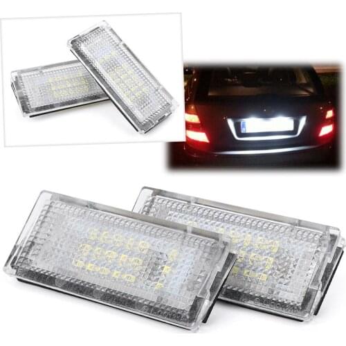 Pair 18-LED License Plate Lights For BMW 3 Series E46 4D Sedan 5D Wagon 1998 1999 2000 2001 2002 2003 2004 2005