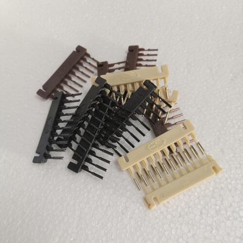 40pcs/lot 6D Hair Extension Comb 6D Hair Extension Buckle 6D Hair Extensions device Black Brown Blonde Color