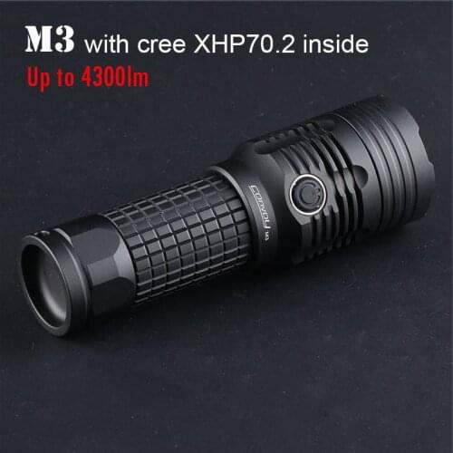 Most Powerful Linterna LED Flashlight Convoy M3 with Cree XHP70.2 4300lm Temperature Protection 18650 26650 Torch Flash Light