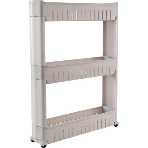 Interspace storage rack Gap shelf pulley mobile kitchen toilet gap rack bathroom storage rack fridge side seam finishing rack