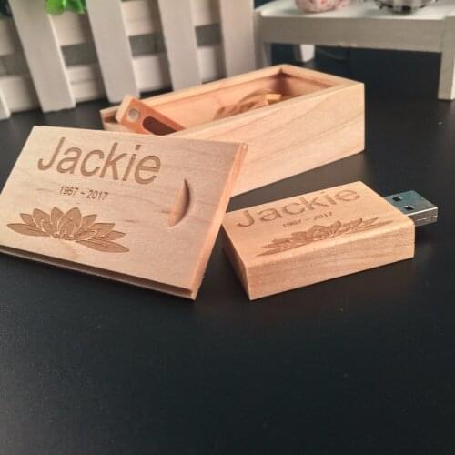 Wedding Wooden usb gift,Natural Maple Personalized DIY LOGO usb 2.0 memory flash stick (30 pcs free logo fee) 4GB to 128GB