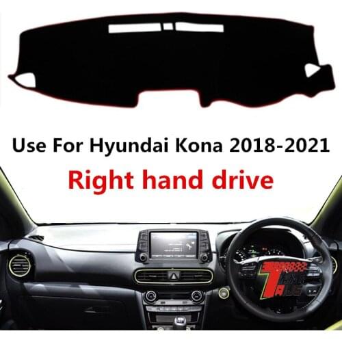 TAIJS Factory Sport Fashion Polyester Fibre Car Dashboard Pad For Hyundai Kona 2018-2021 Right hand drive