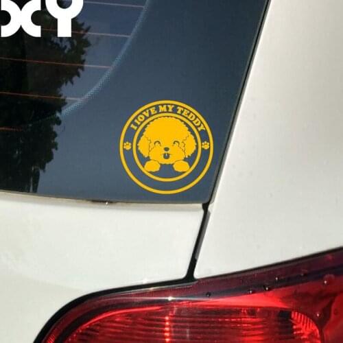 Teddy Dog Sticker for Car Stickers And Vinyl Decals Laptop Sticker Decal Motorcycle Skateboard Funny Vinyl Stickers