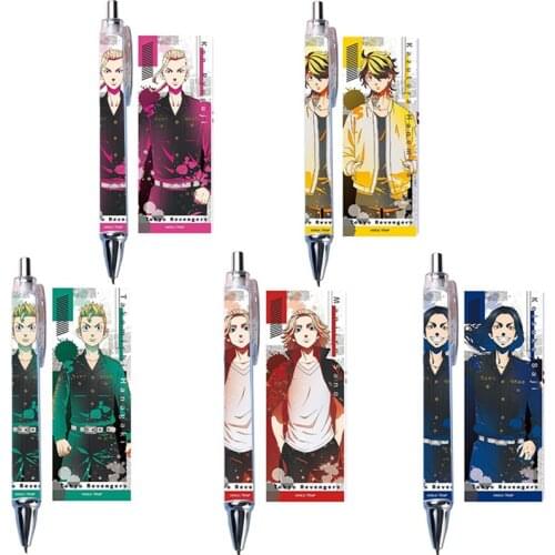 Tokyo Revengers Sano Manjirou Tachibana Hinata Kawata Souta Ballpoint Pens Blue Refill Ballpen Office School Writing Stationery
