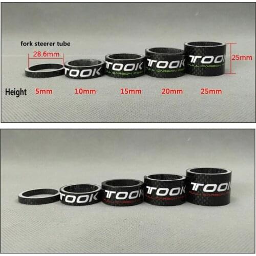 TOSEEK Bike Full Carbon Fiber Headset Spacer Stem Bicycle Washers 5mm 10mm 15mm 20mm 25mm Cycle Accessories