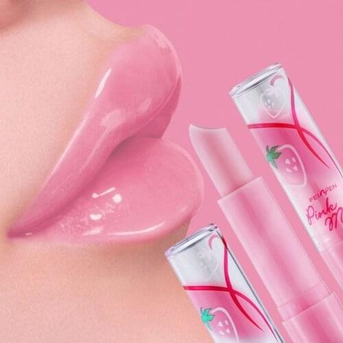 Moisturizing Lip Gloss Jelly Strawberry Lipstick Temperature Waterproof Cosmetic Lip Balm Makeup Tool Lip Care