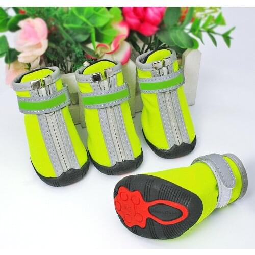 Waterproof Dog Shoes for Large Dogs Anti-slip Winter Reflective Pet Rain Boots Footwear for Small Big Dog Size 5