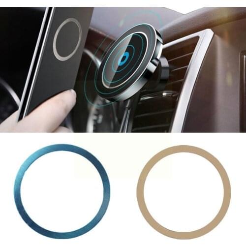 1 Pair Universal Metal Sticker Ring For Wireless Metal For Iphone12 Plate Holder Magnetic Wireless Charger Charger C5a7