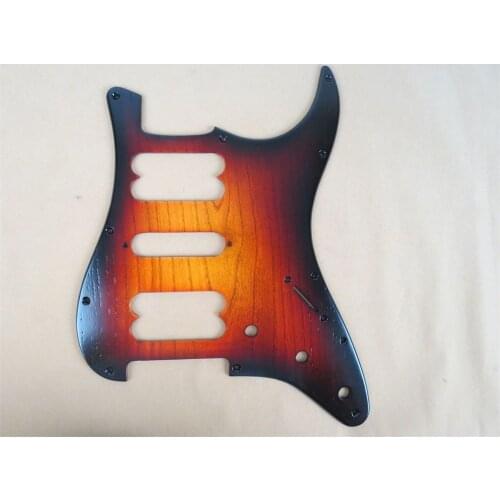 1PCS solid Ailanthus wood STRAT GUITAR HSH Pickguard #3860