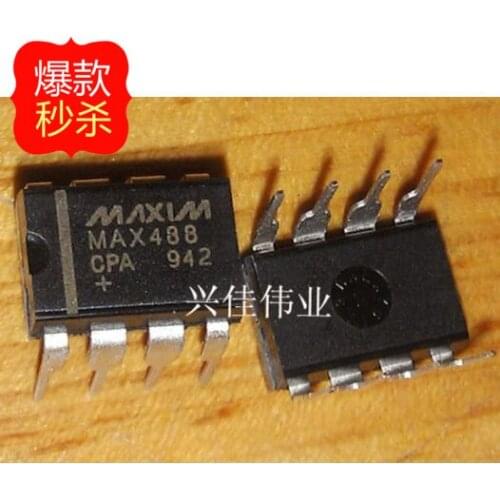 10PCS New MAX488 MAX488CPA DIP-8 RS485 / R422 Transceivers
