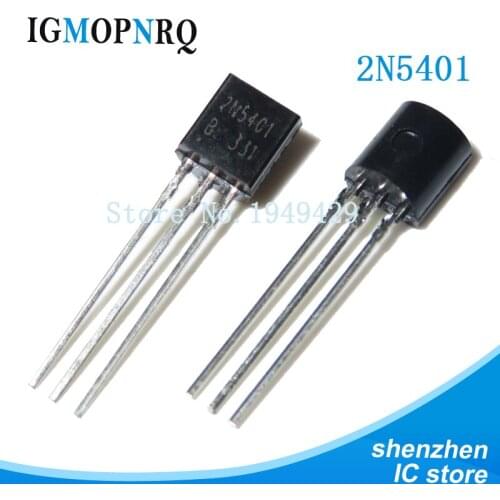 100PCS 2N5401 PNP power transistor 0.3A / 150V plug-in TO-92