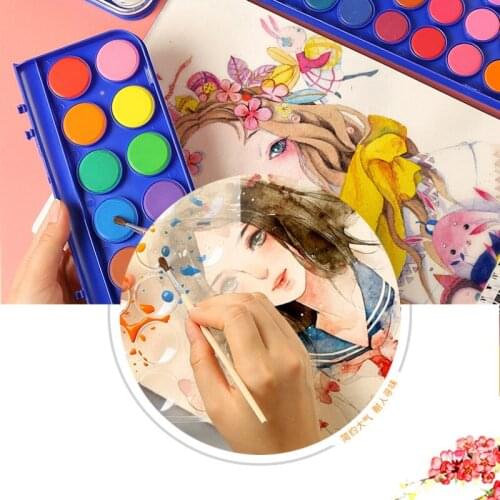 12/16/28 Colors Solid Watercolor Pigment Watercolor Gouache Painting Set Water Color Pigment Painting Art Supplies