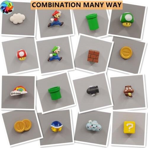 17 Types 3D Supermarios Resin Fridge Magnets Message Refrigerator Magnetic Sticker Home Decor Ornaments Toys Gift for Kids Man